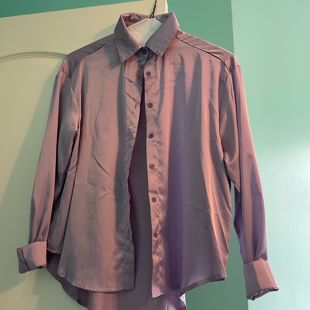 Lilac Button Down